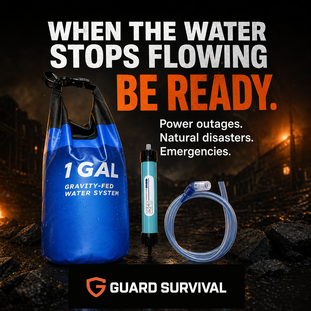 AQUA-GS1 Portable Gravity Water Filtration System – Emergency & Outdoor Survival Kit