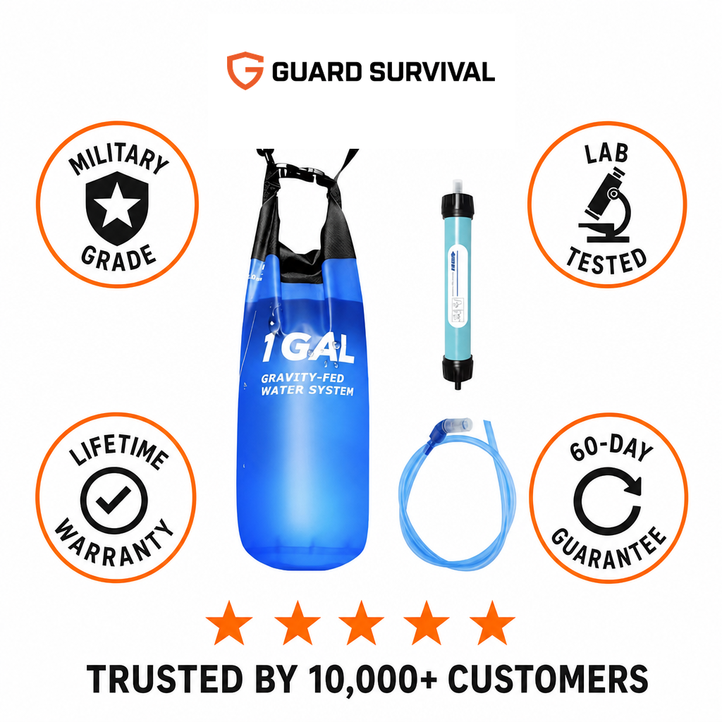 AQUA-GS1 Portable Gravity Water Filtration System – Emergency & Outdoor Survival Kit