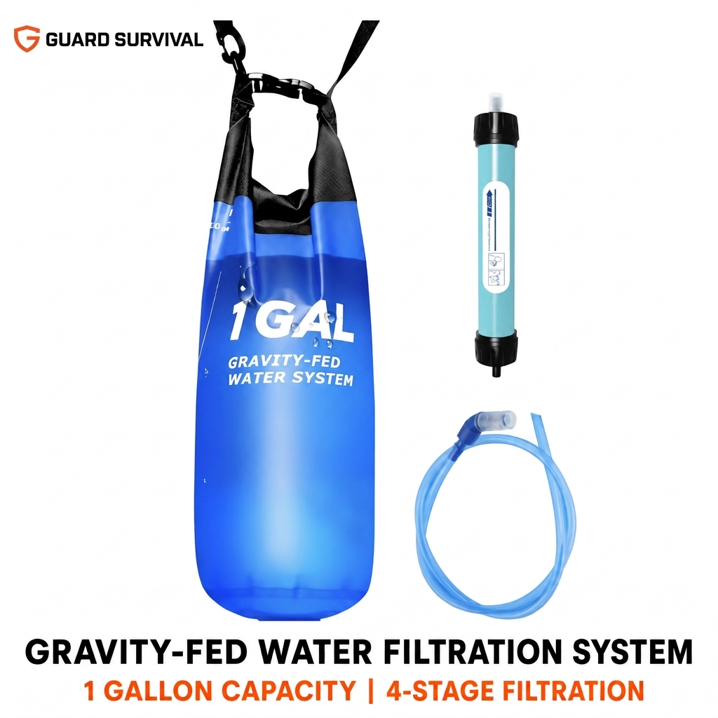 AQUA-GS1 Portable Gravity Water Filtration System – Emergency & Outdoor Survival Kit