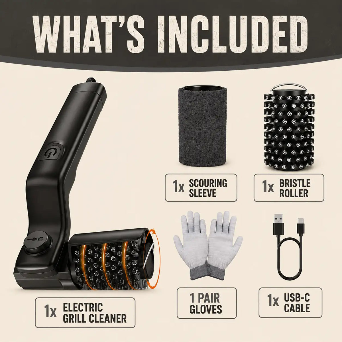 ARVELLO ELECTRIC GRILL BRUSH BỎ NHA